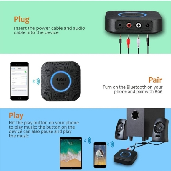 1Mii BO6 Bluetooth 5.0 Receiver Audio Adapter with 3D Surround New in Box - Picture 5 of 11